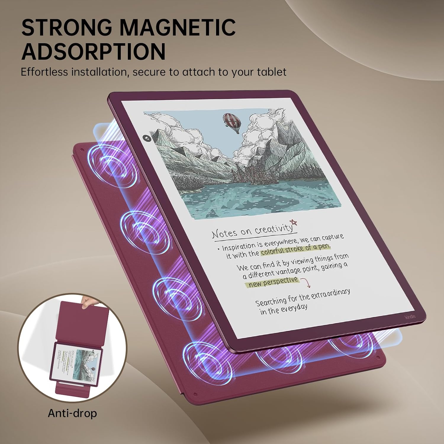 FUNDA MAGNÉTICA MOKO PARA KINDLE SCRIBE 11' 3RA GENERACIÓN Y COLORSOFT 1RA GENERACIÓN 2025 - 3