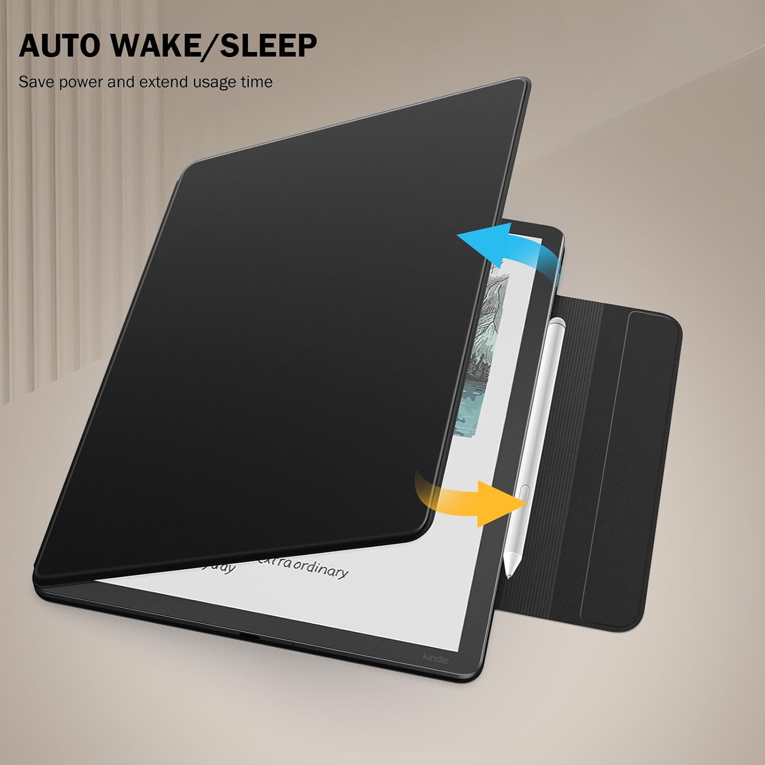 FUNDA MAGNÉTICA MOKO PARA KINDLE SCRIBE 11' 3RA GENERACIÓN Y COLORSOFT 1RA GENERACIÓN 2025 NEGRA - 5