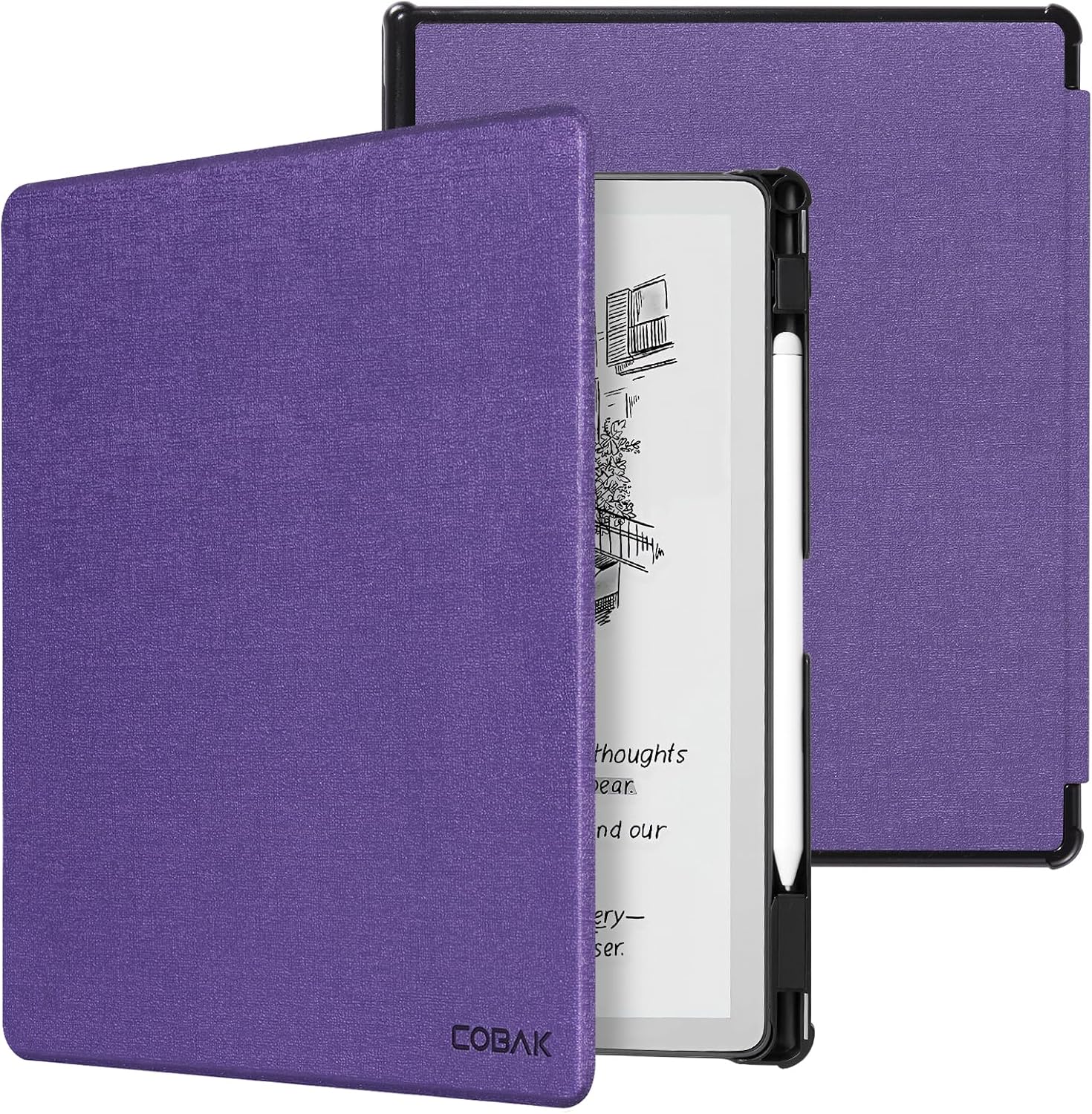 FUNDA PARA TABLET COBAK SLIM PARA DISPOSITIVO TCL 11 PULGADAS CON AUTO ENCENDIDO Y APAGADO, SOPORTE PARA LÁPIZ - 1