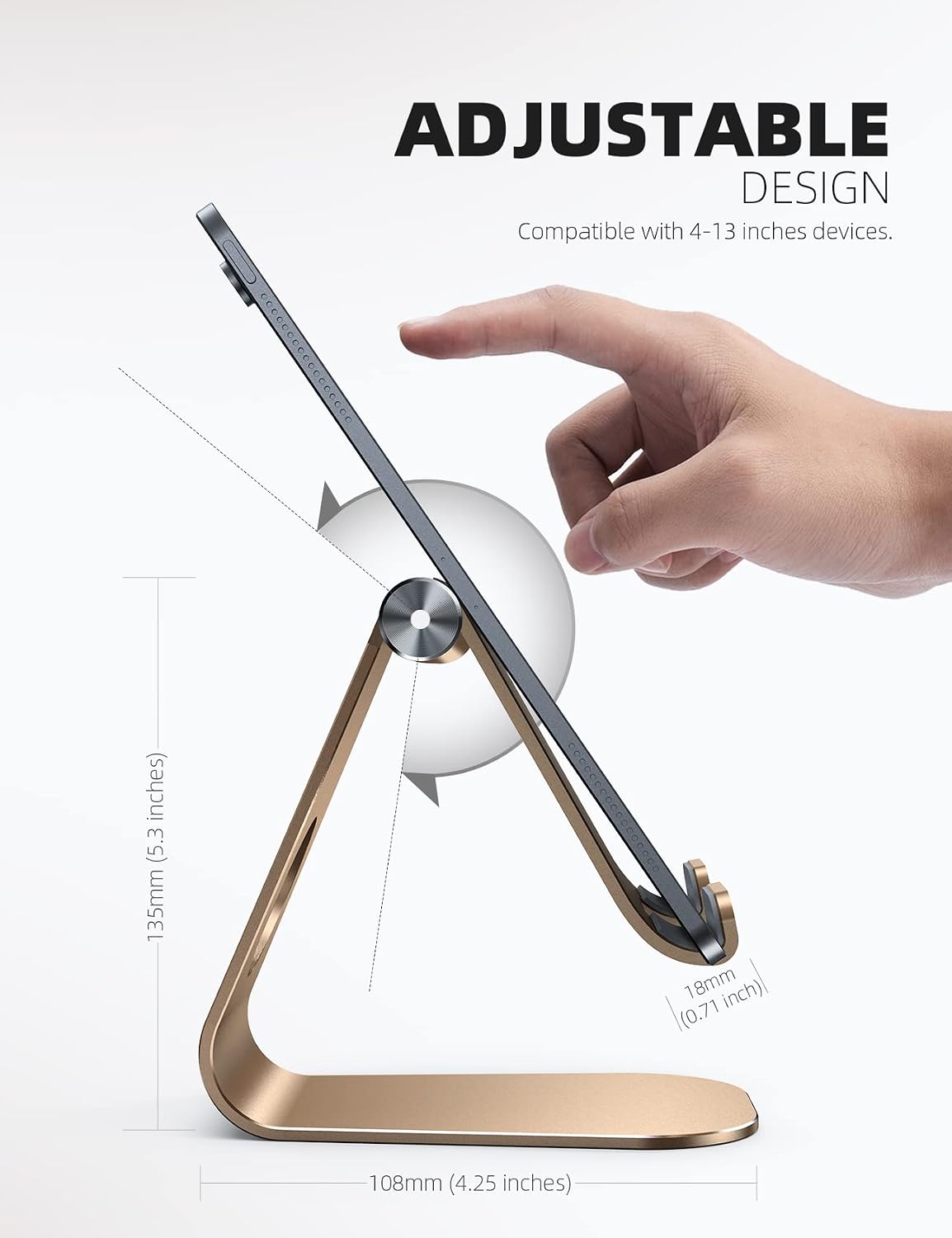 SOPORTE PARA TABLET LAMICALL AJUSTABLE ALUMINIO MULTIÁNGULO - 5