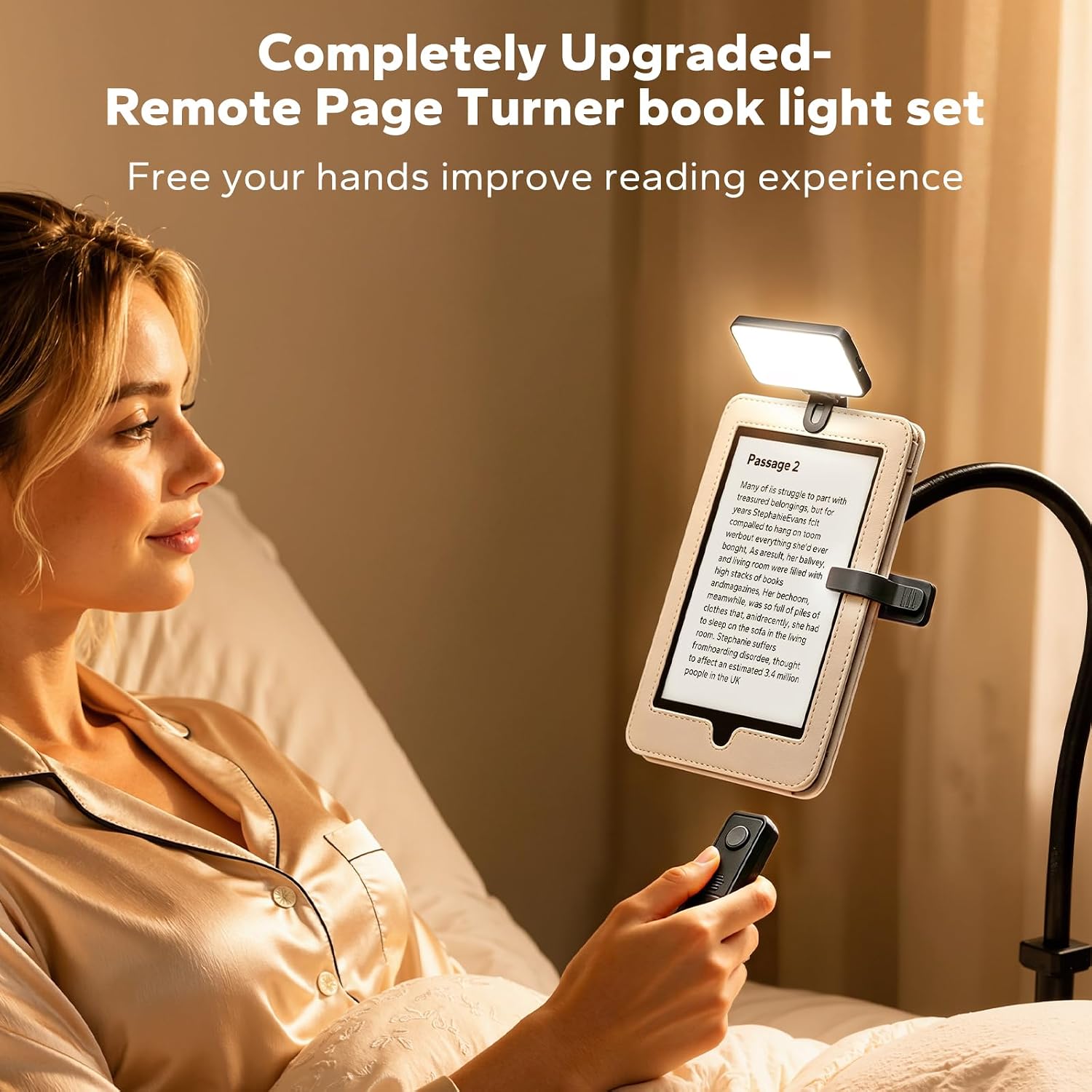 CONTROL REMOTO PARA KINDLE SYCELU K3 NEGRO CON LUZ Y TEMPORIZADOR DE LECTURA - 2