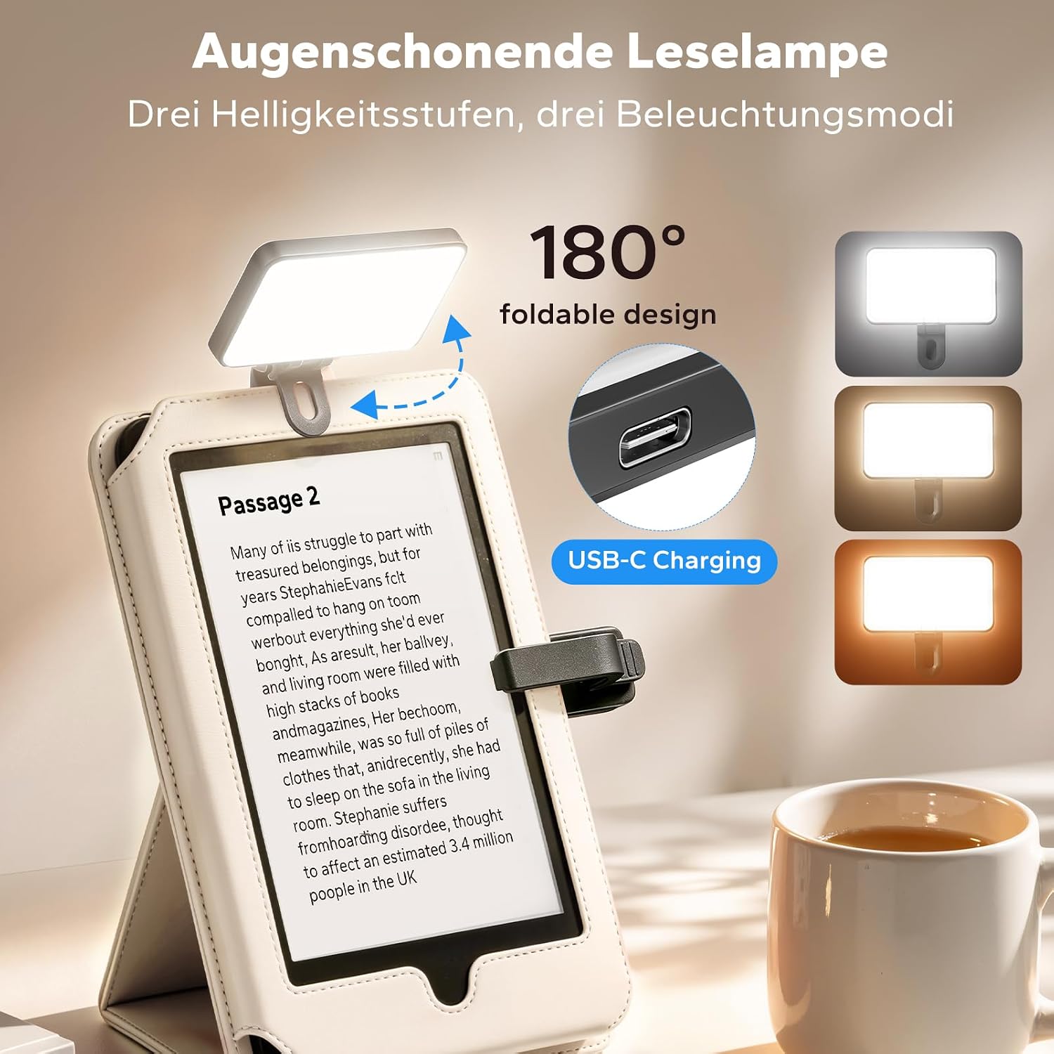 CONTROL REMOTO PARA KINDLE SYCELU K3 NEGRO CON LUZ Y TEMPORIZADOR DE LECTURA - 5