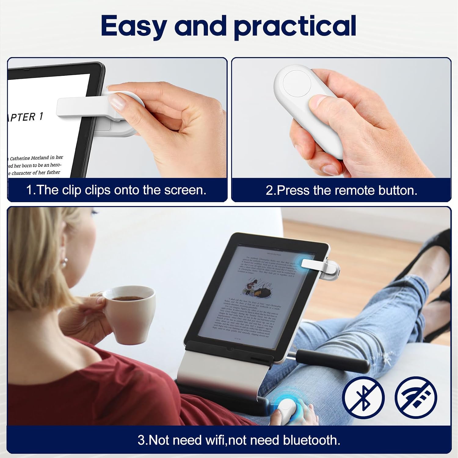 CONTROL REMOTO DATAFY PAGE TURNER PARA KINDLE IPHONE IPAD TABLETS EREADERS - 5