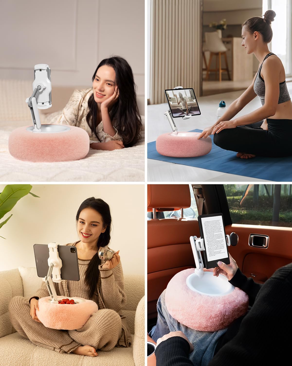 SOPORTE PARA TABLET VIOZON MODELO PILLOW COMPATIBLE 4.7-13 PULGADAS COLOR ROSA - 2