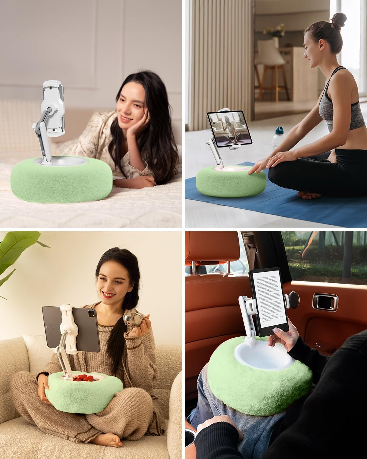 SOPORTE PARA TABLET VIOZON MODELO PILLOW VERDE COMPATIBLE 4.7-13 PULGADAS - 2