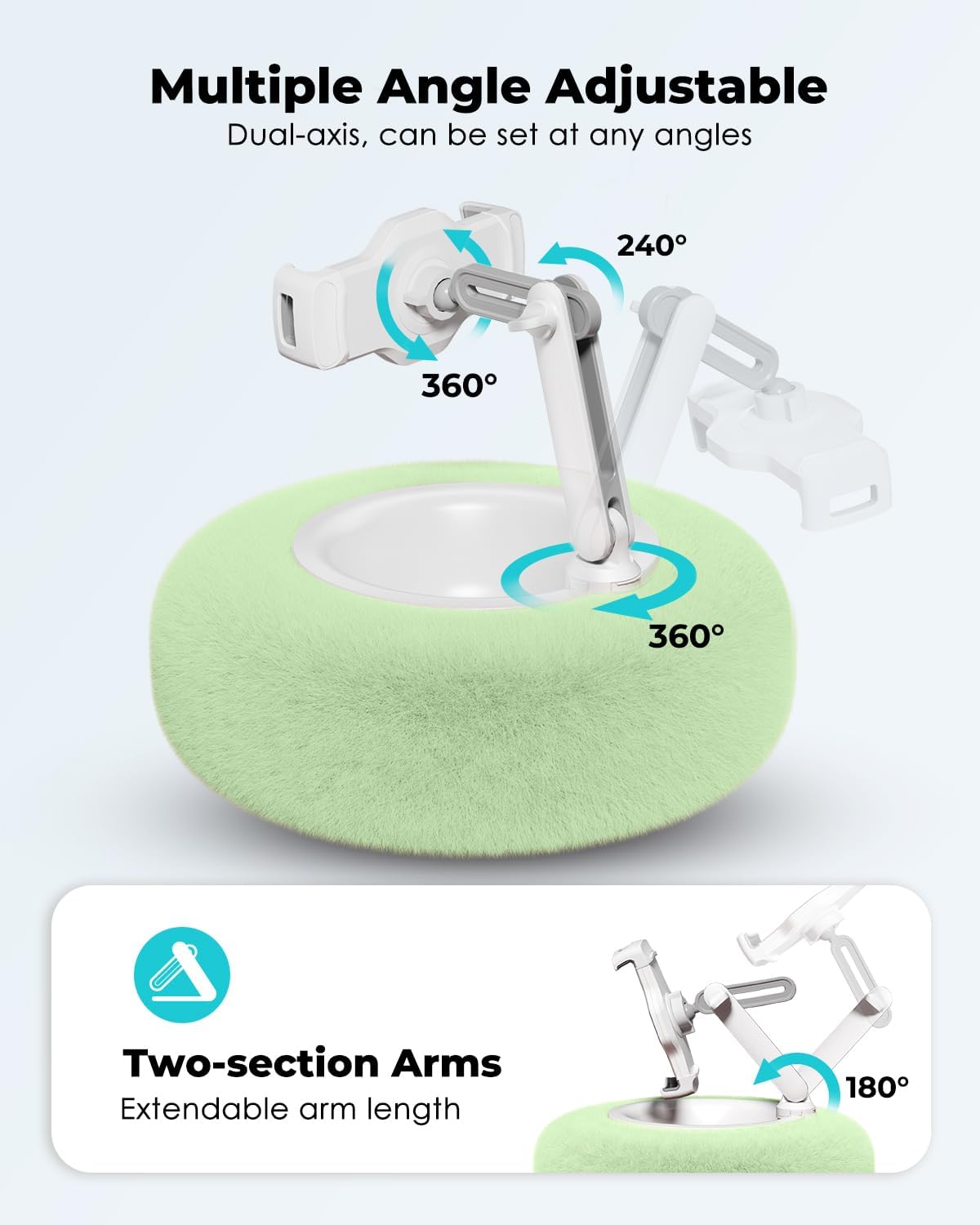 SOPORTE PARA TABLET VIOZON MODELO PILLOW VERDE COMPATIBLE 4.7-13 PULGADAS - 4