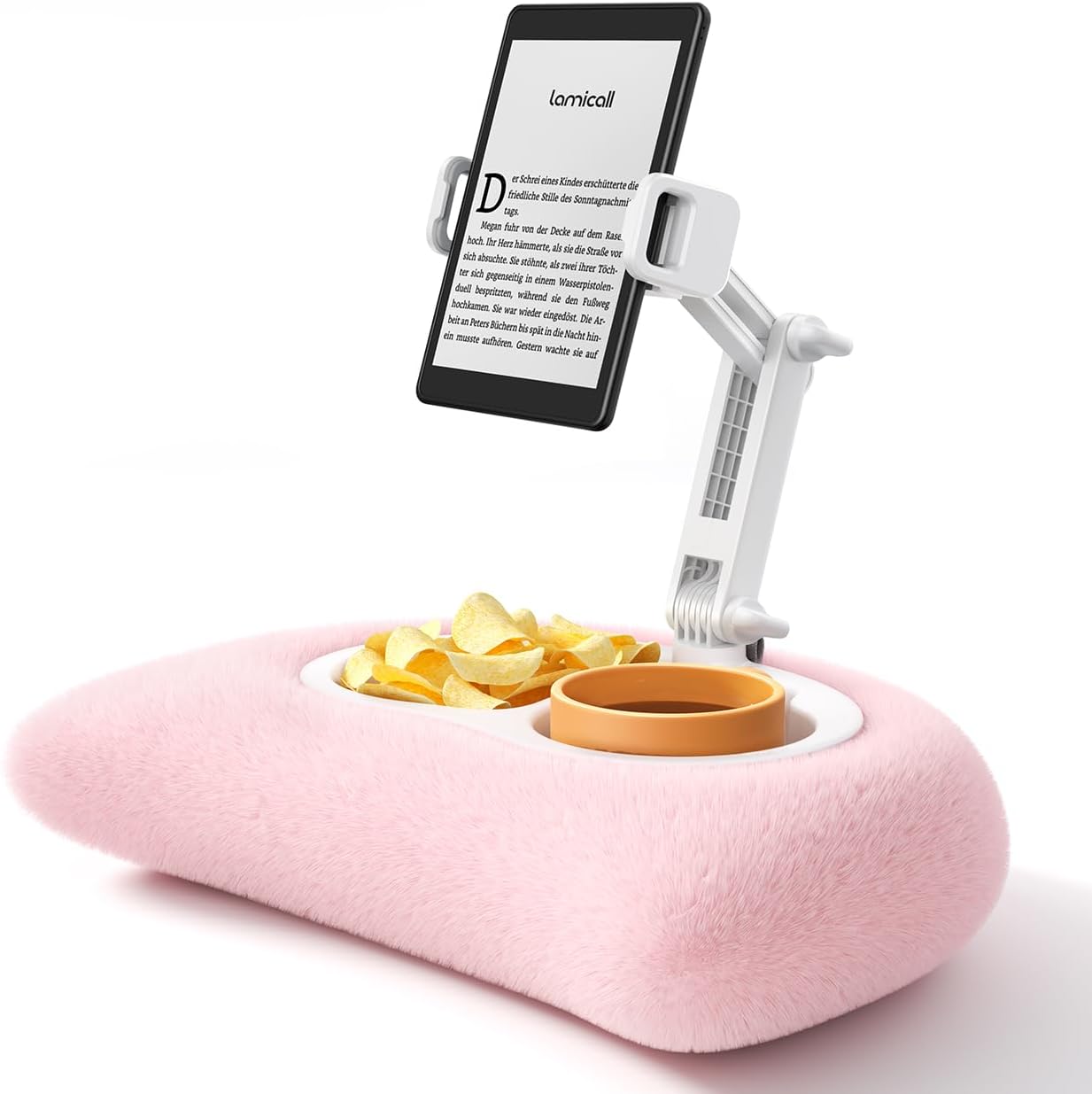 SOPORTE PARA TABLET LAMICALL CON ALMOHADILLA Y BRAZO EXTENSIBLE PARA KINDLE Y IPAD - 1