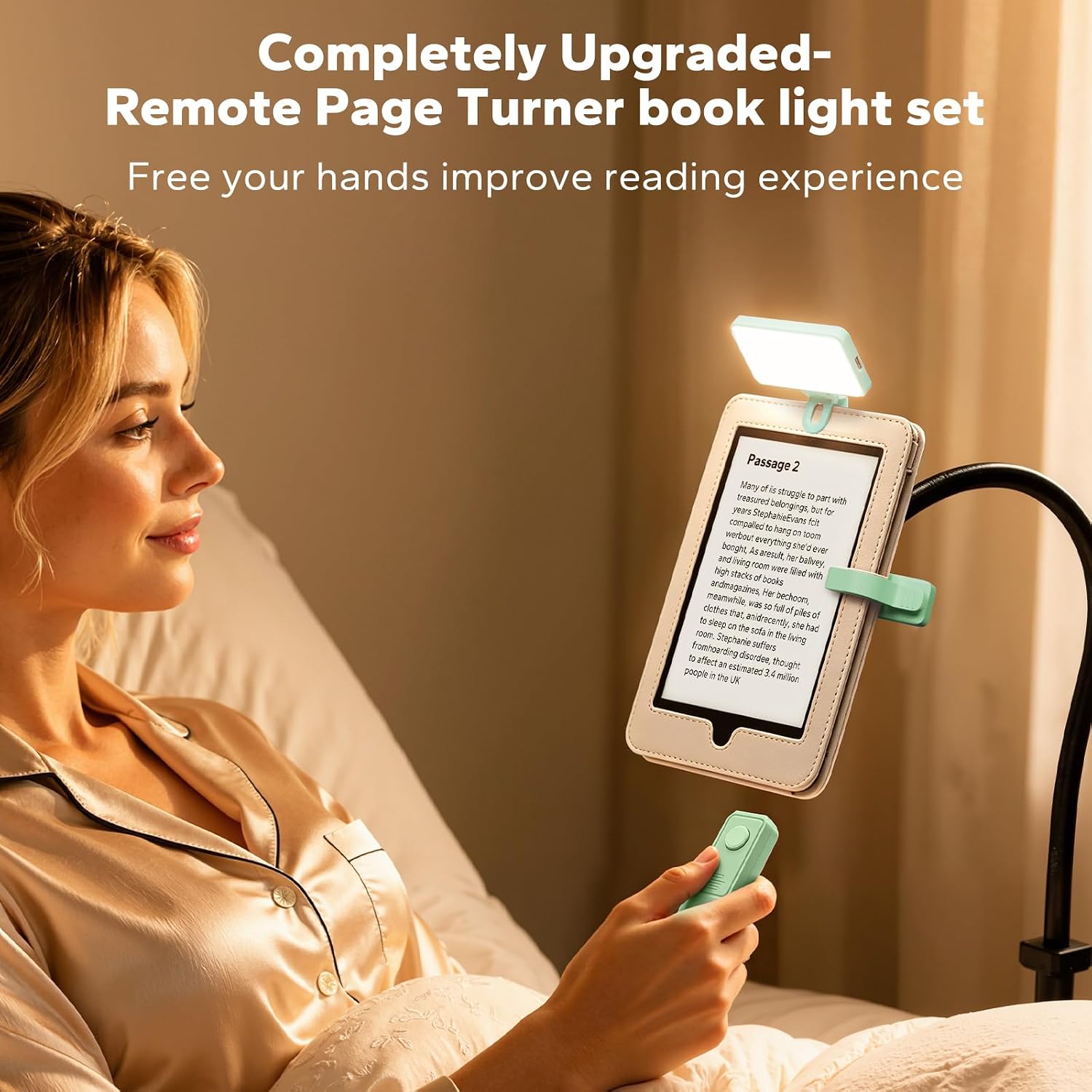 CONTROL REMOTO SYCELU K3 VERDE PARA KINDLE CON LUZ Y TEMPORIZADOR DE LECTURA - 2