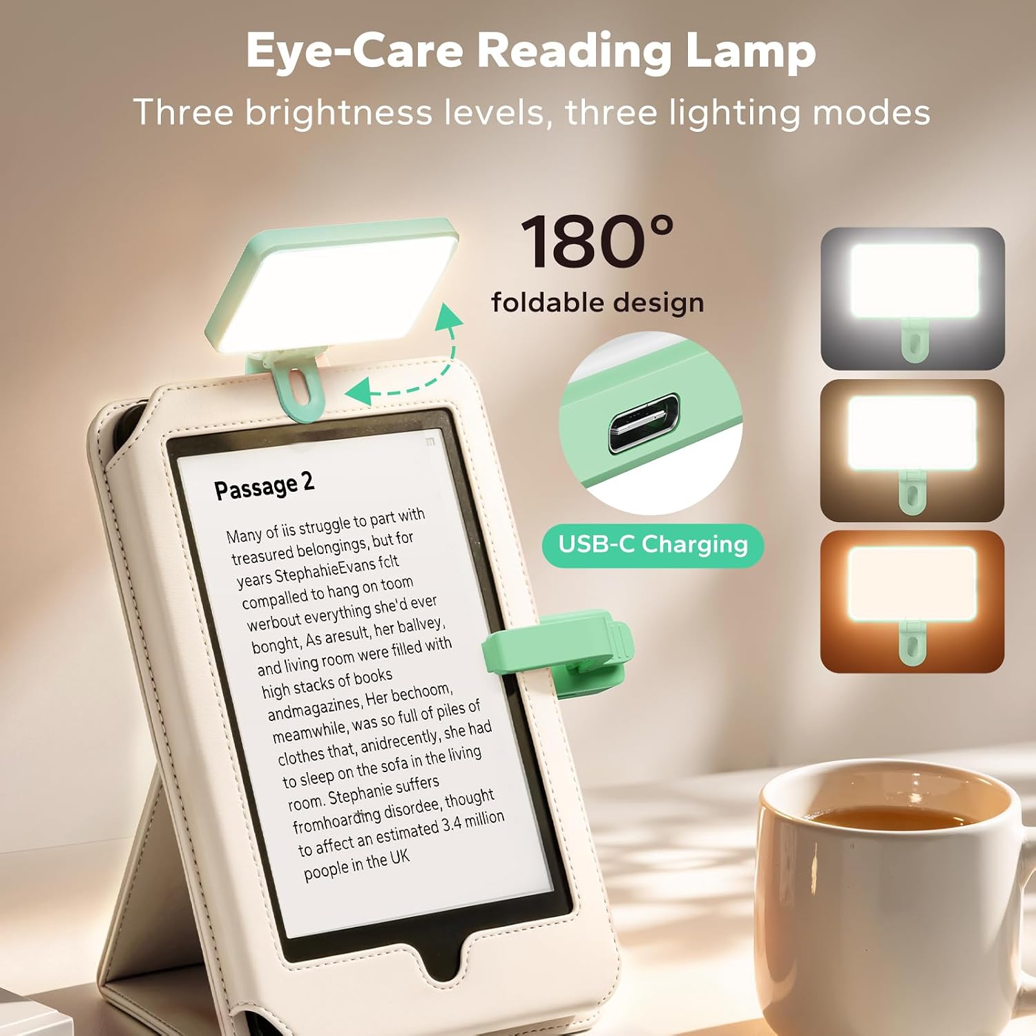 CONTROL REMOTO SYCELU K3 VERDE PARA KINDLE CON LUZ Y TEMPORIZADOR DE LECTURA - 5