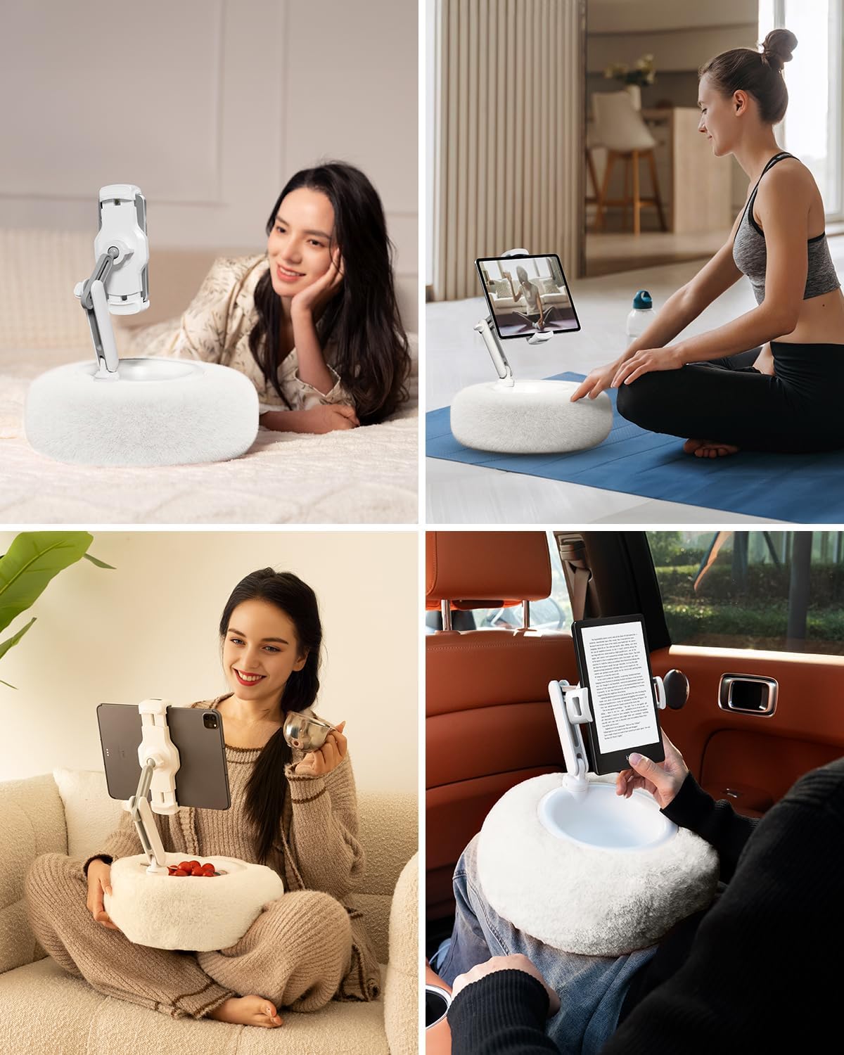 SOPORTE PARA TABLET VIOZON MODELO PILLOW COMPATIBLE 4.7-13 PULGADAS BLANCO - 2