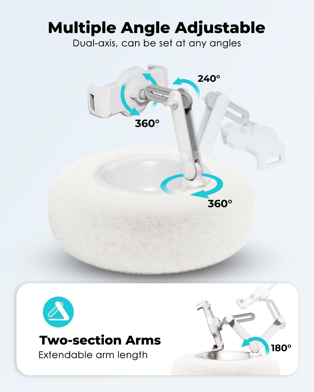 SOPORTE PARA TABLET VIOZON MODELO PILLOW COMPATIBLE 4.7-13 PULGADAS BLANCO - 4