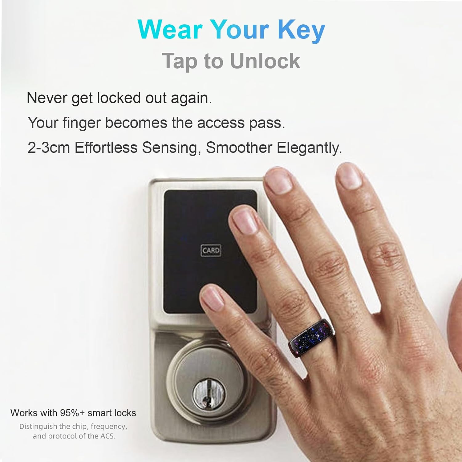 ANILLO INTELIGENTE NEXUVELL ORION NEBULA CON CHIP RFID T5577/CUID - 2