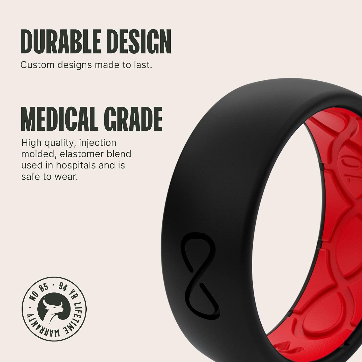 ANILLO DE SILICONA PARA HOMBRE GROOVE LIFE FLEXIBLE Y TRANSPIRABLE - 2