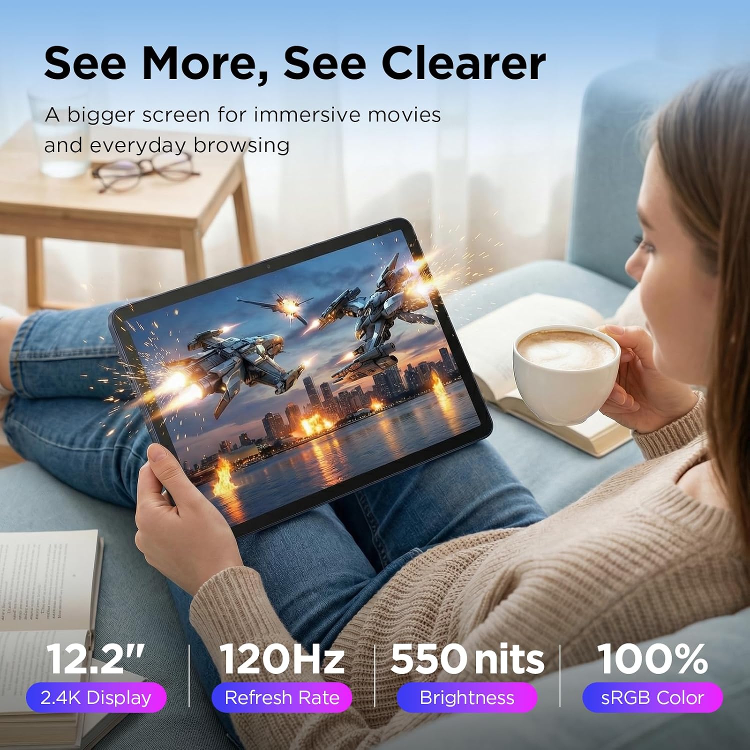 TABLET TCL TAB A1 PLUS ANDROID 12.2' 2.4K 120HZ 6+128GB - 2
