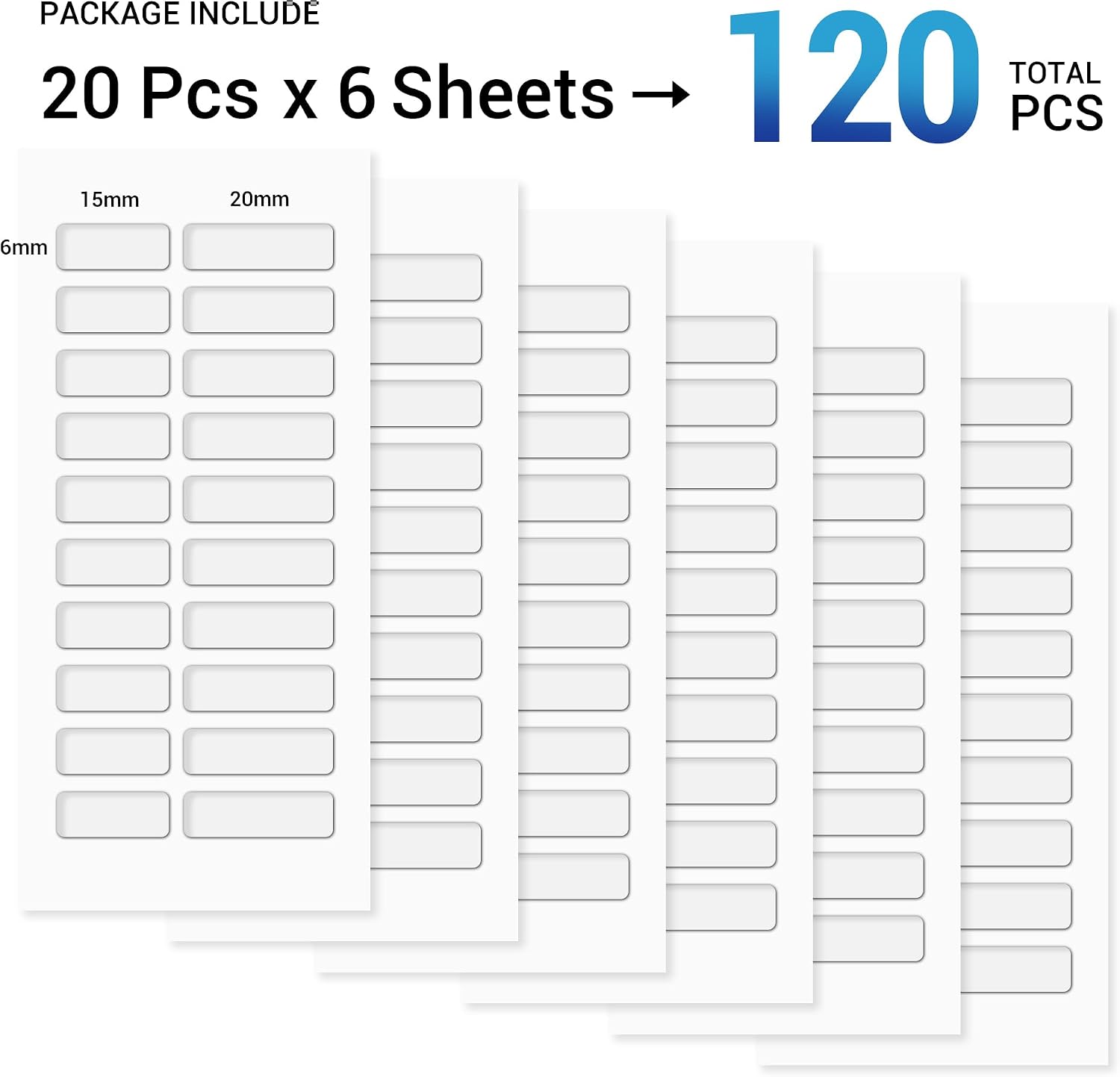 AJUSTADOR DE TALLA PARA ANILLOS INTELIGENTES OMILLY TRANSPARENTE 120 PIEZAS - 5