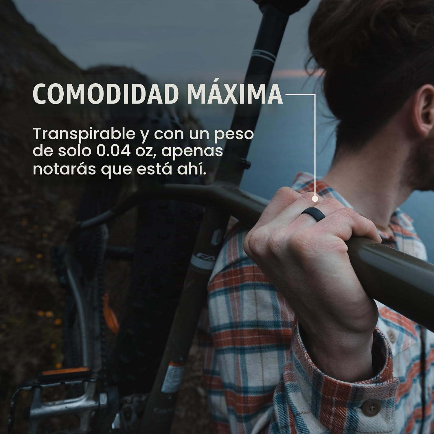 ANILLO DE SILICONA PARA HOMBRE GROOVE LIFE FLEXIBLE Y TRANSPIRABLE - 5
