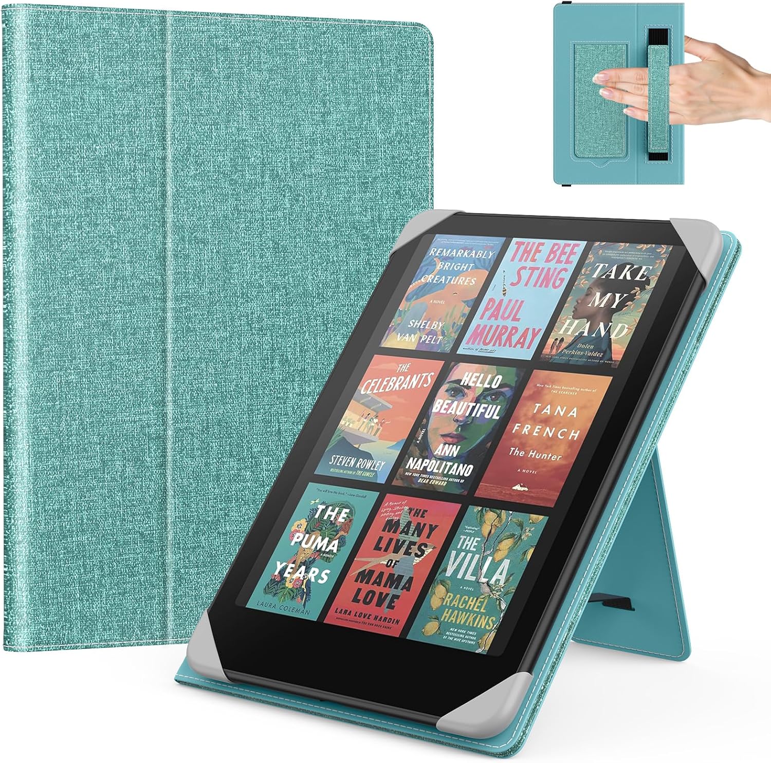 FUNDA UNIVERSAL MOKO PARA EREADERS Y TABLETS 6.8-7 PULGADAS DENIM VERDE - 1