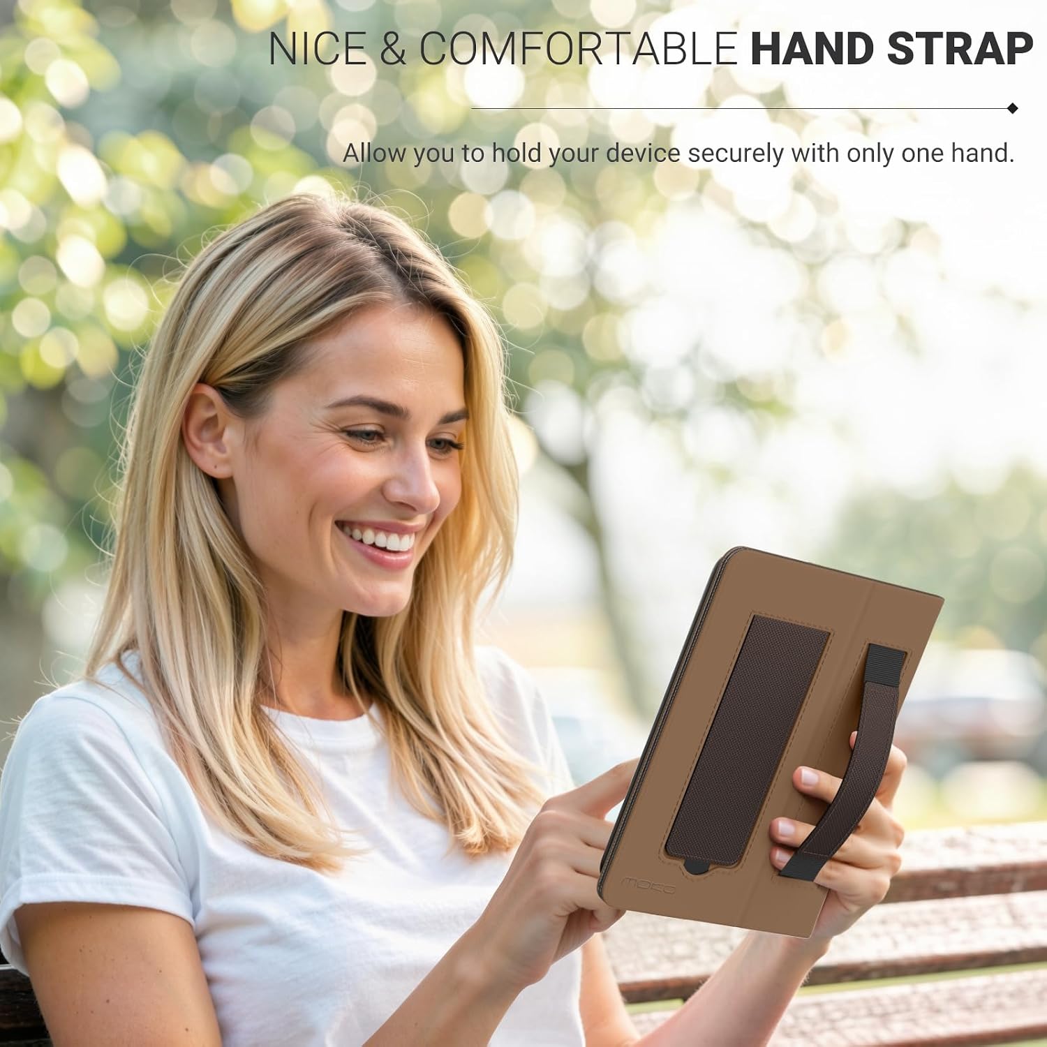 FUNDA UNIVERSAL MOKO PARA KINDLE Y TABLETS DE 6 PULGADAS COLOR CAFÉ OSCURO - 3