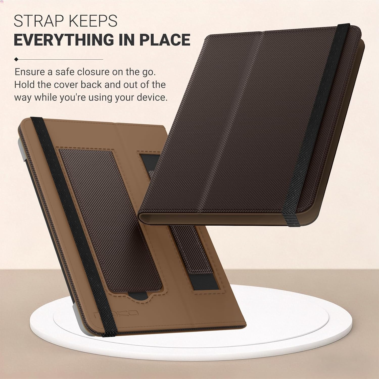 FUNDA UNIVERSAL MOKO PARA KINDLE Y TABLETS DE 6 PULGADAS COLOR CAFÉ OSCURO - 5