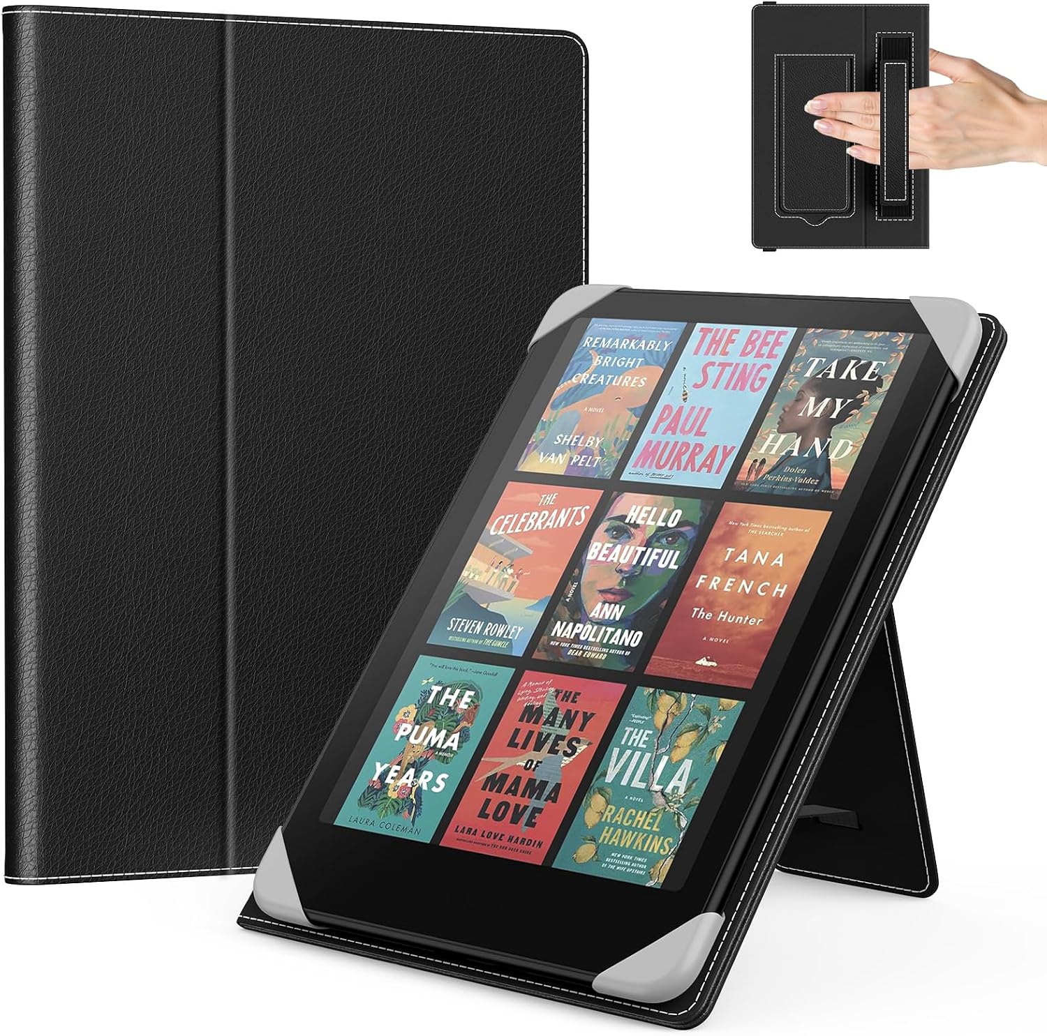 FUNDA UNIVERSAL PARA EREADERS Y TABLETS 6.8-7 PULGADAS MOKO LYCHEE NEGRO - 1