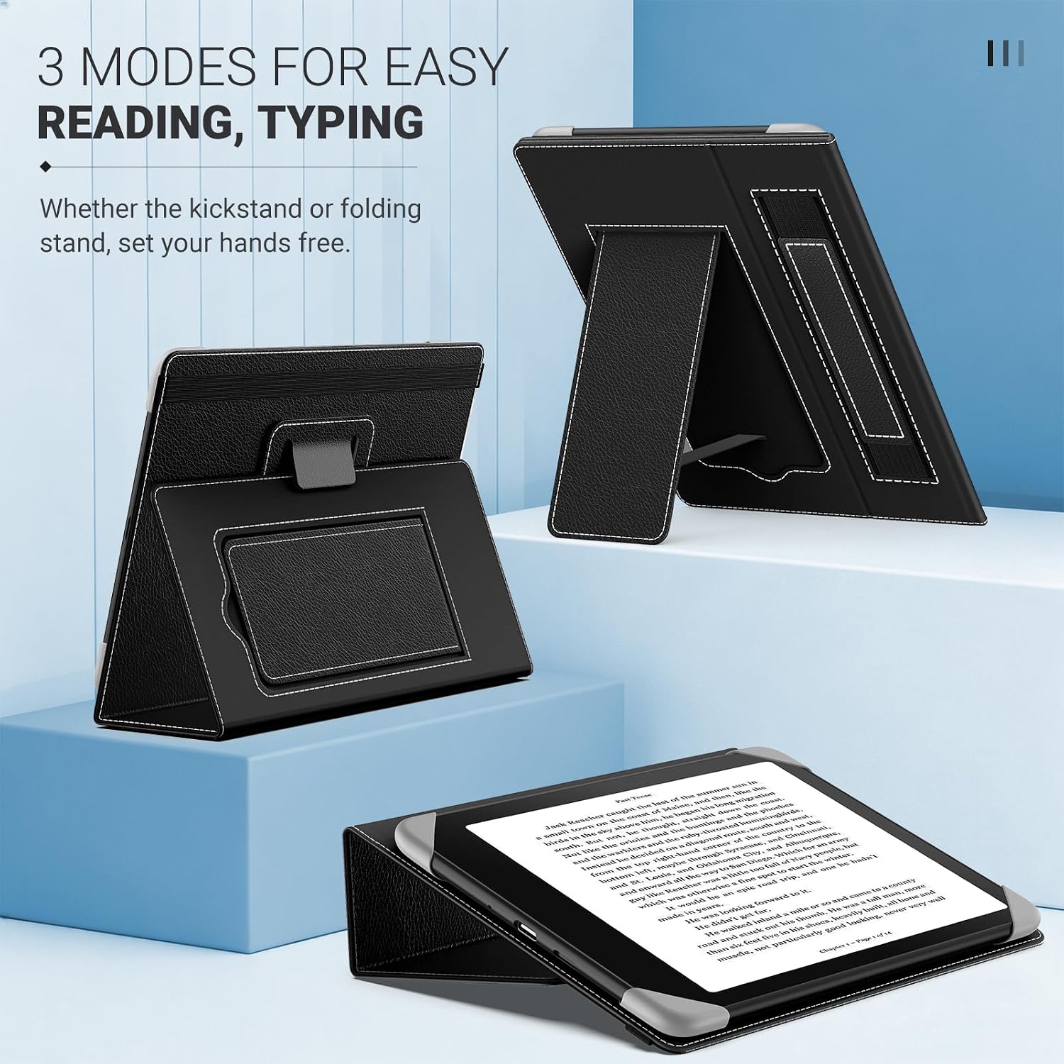 FUNDA UNIVERSAL PARA EREADERS Y TABLETS 6.8-7 PULGADAS MOKO LYCHEE NEGRO - 5