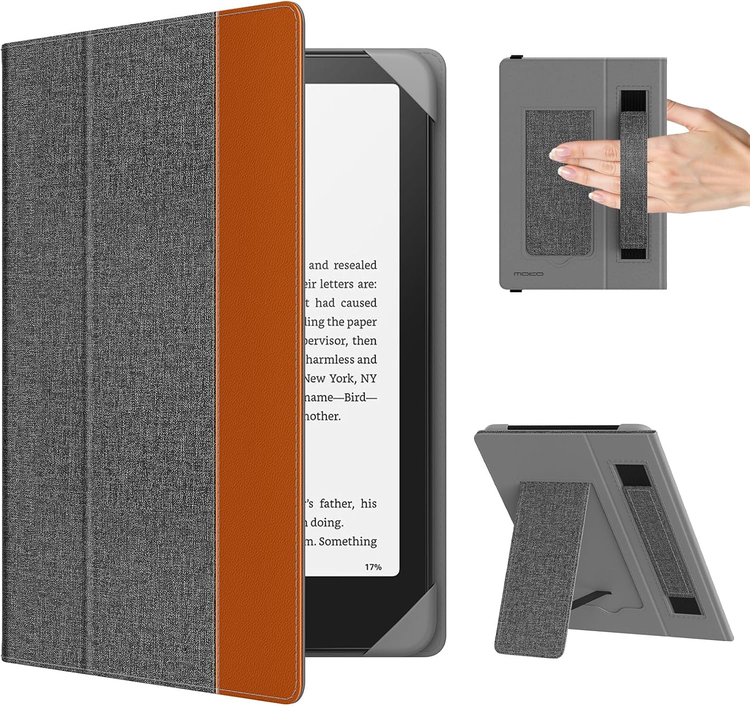 FUNDA UNIVERSAL MOKO PARA EREADERS Y TABLETS 6.8-7 PULGADAS PAPERWHITE GRIS/NEGRO - 1