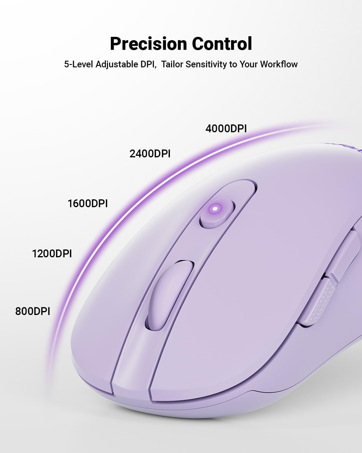 MOUSE INALÁMBRICO USB WEGEAR MW16 MORADO - 3