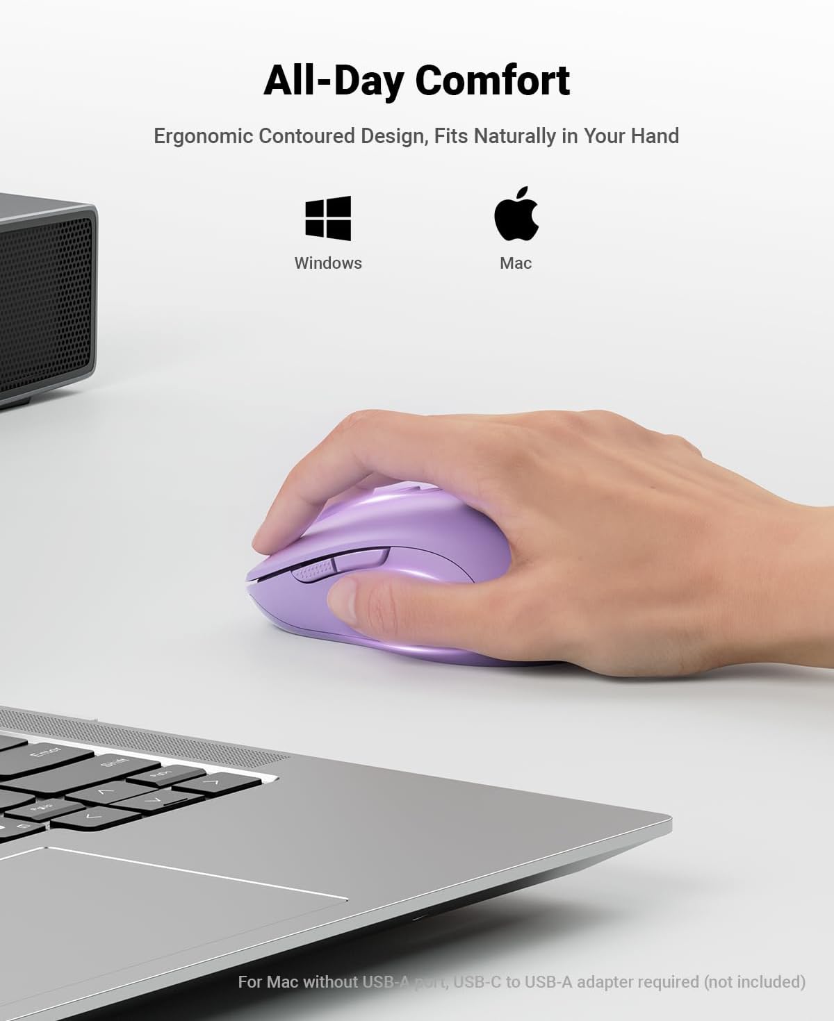 MOUSE INALÁMBRICO USB WEGEAR MW16 MORADO - 5