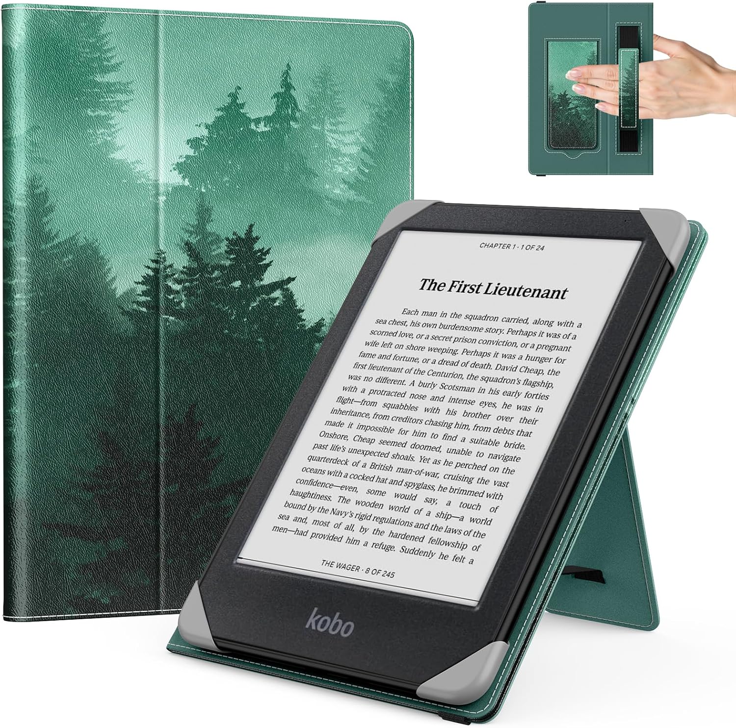 FUNDA UNIVERSAL PARA EREADERS Y TABLETS MOKO 6.8-7 PULGADAS FOREST - 1