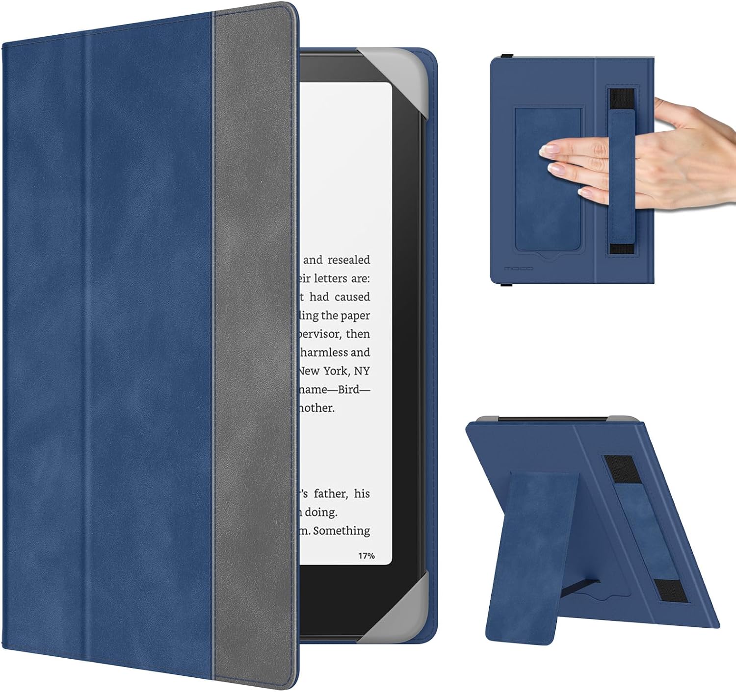 FUNDA UNIVERSAL MOKO PARA EREADERS Y TABLETS 6.8-7 PULGADAS AZUL GRIS - 1