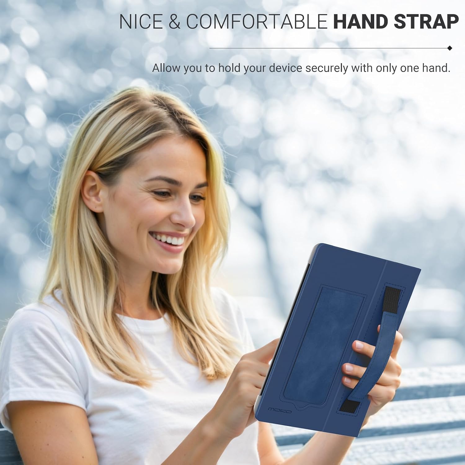 FUNDA UNIVERSAL MOKO PARA EREADERS Y TABLETS 6.8-7 PULGADAS AZUL GRIS - 4