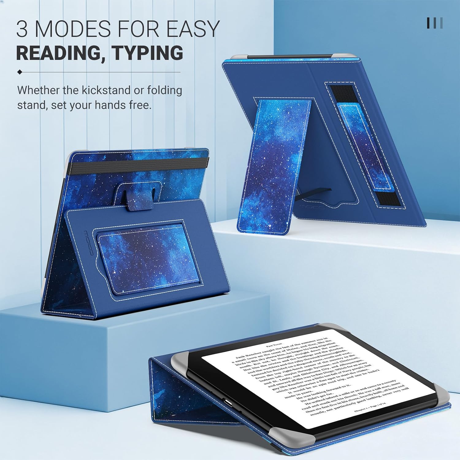 FUNDA UNIVERSAL MOKO PARA EREADERS Y TABLETS 6.8-7 PULGADAS PAPERWHITE STARRY - 5