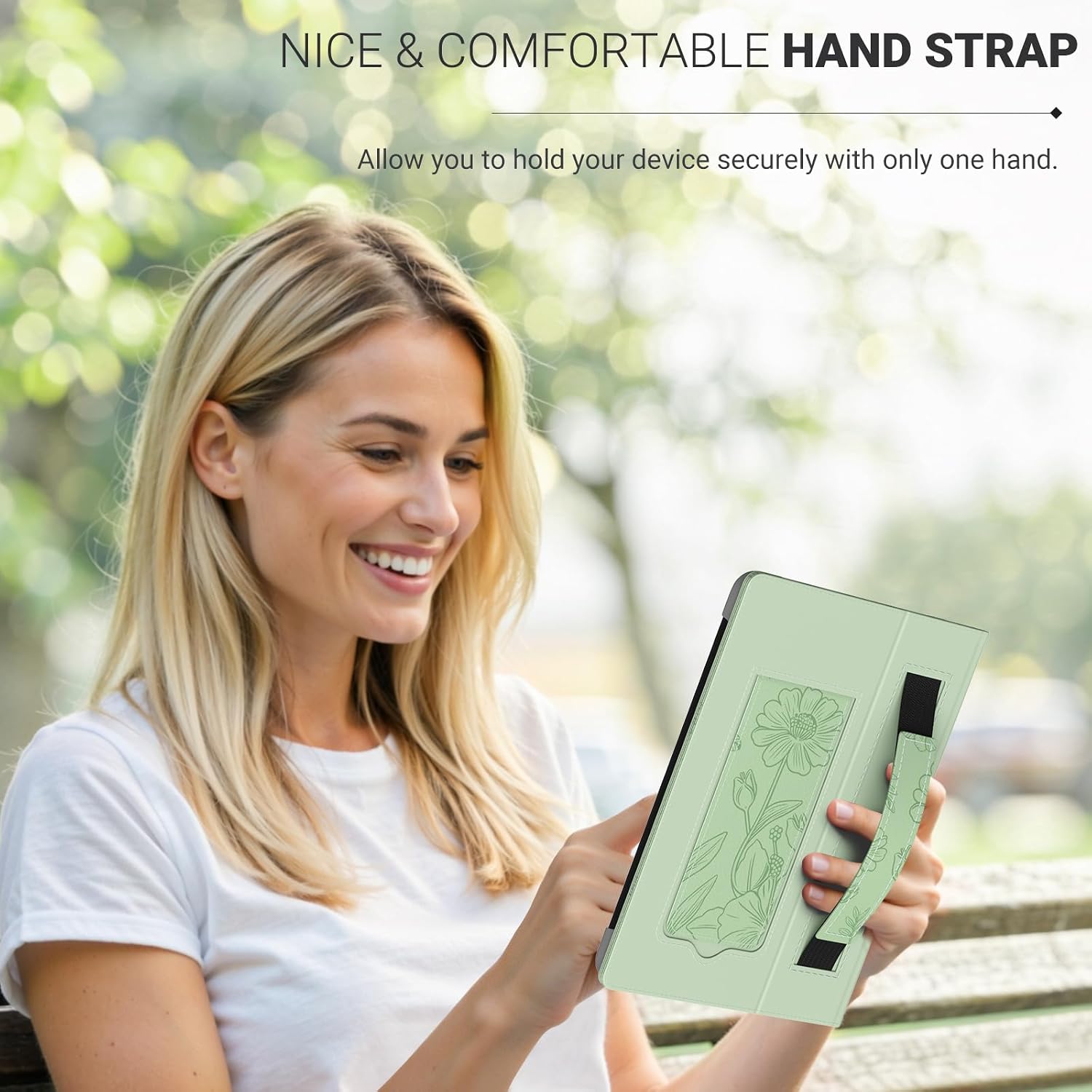 FUNDA UNIVERSAL MOKO PARA EREADERS Y TABLETS 6.8-7 PULGADAS LÍNEAS FLORALES - 2