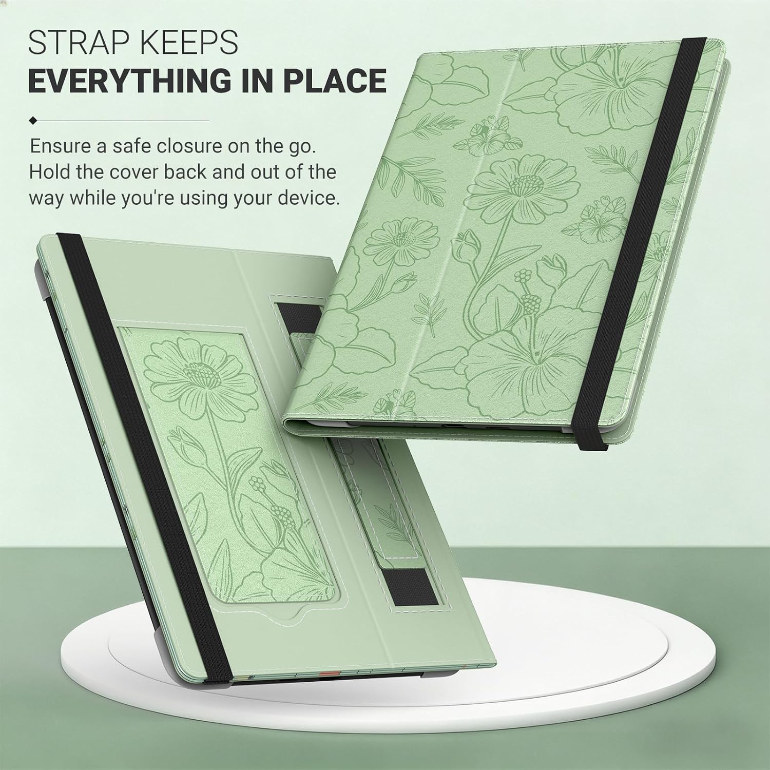 FUNDA UNIVERSAL MOKO PARA EREADERS Y TABLETS 6.8-7 PULGADAS LÍNEAS FLORALES - 4