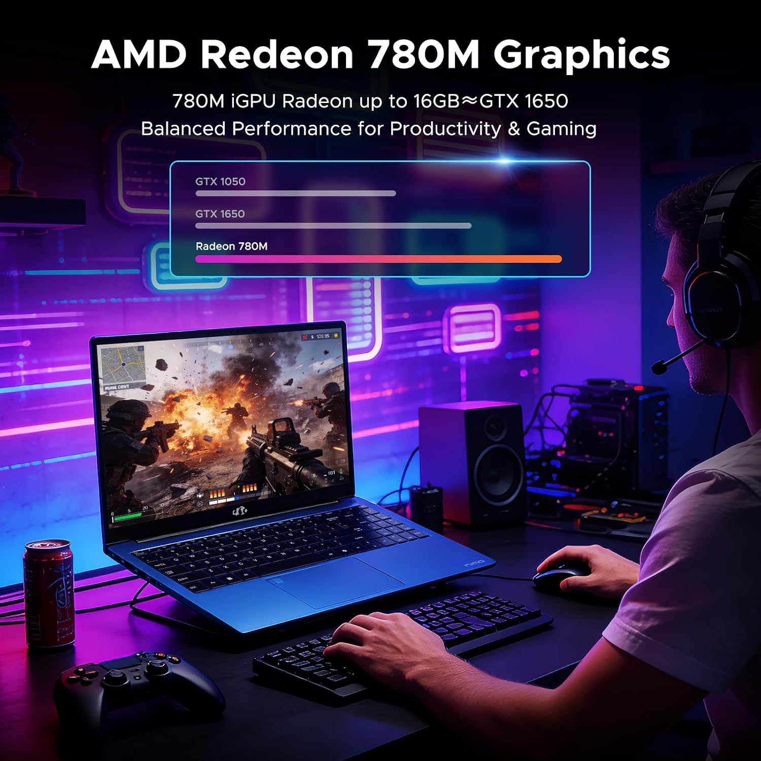 LAPTOP NIMO 15.6' AMD RYZEN 7 8745HS 16GB DDR5 512GB SSD AZUL - 3