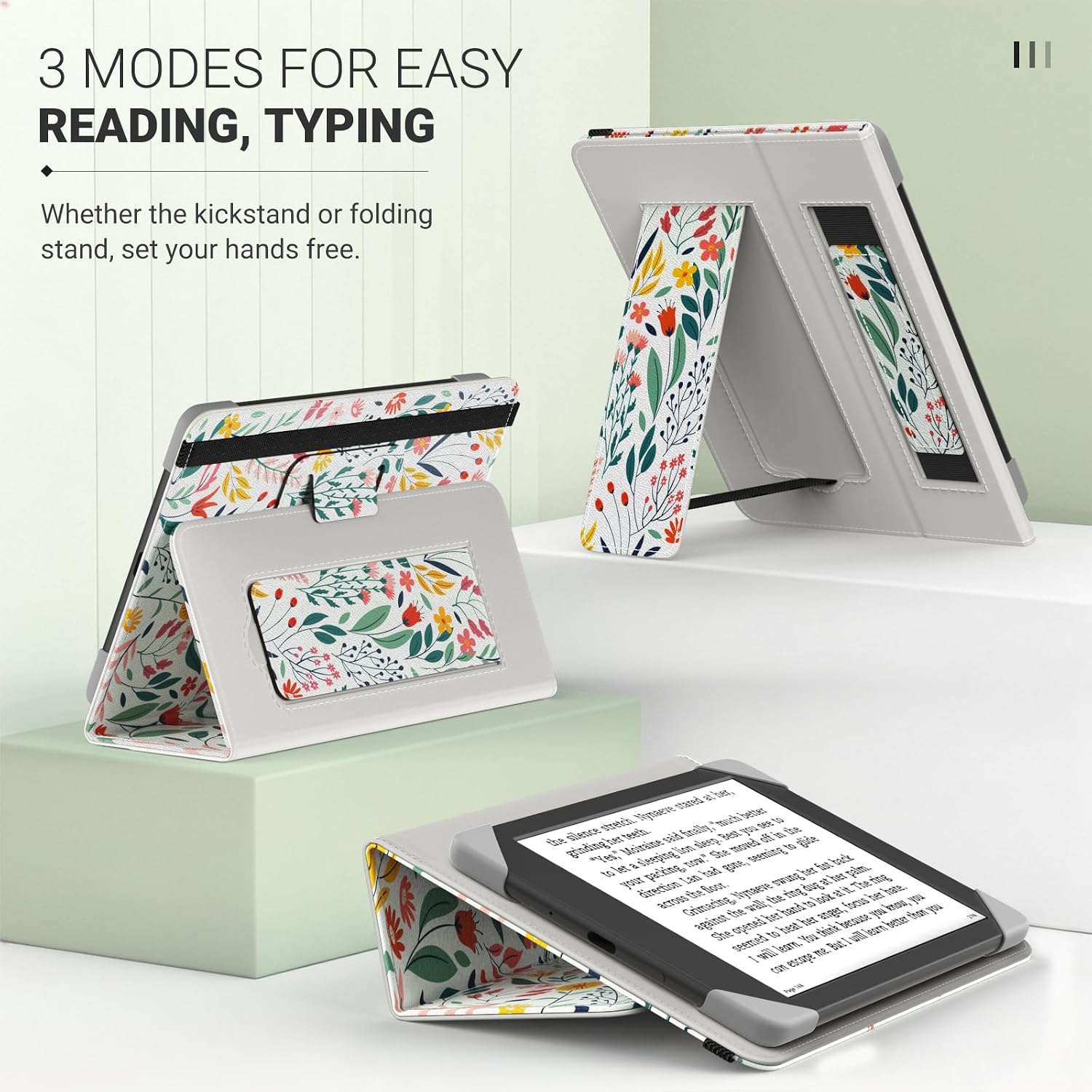 FUNDA UNIVERSAL PARA TABLETS Y EREADERS 6 PULGADAS MOKO FLORES - 5