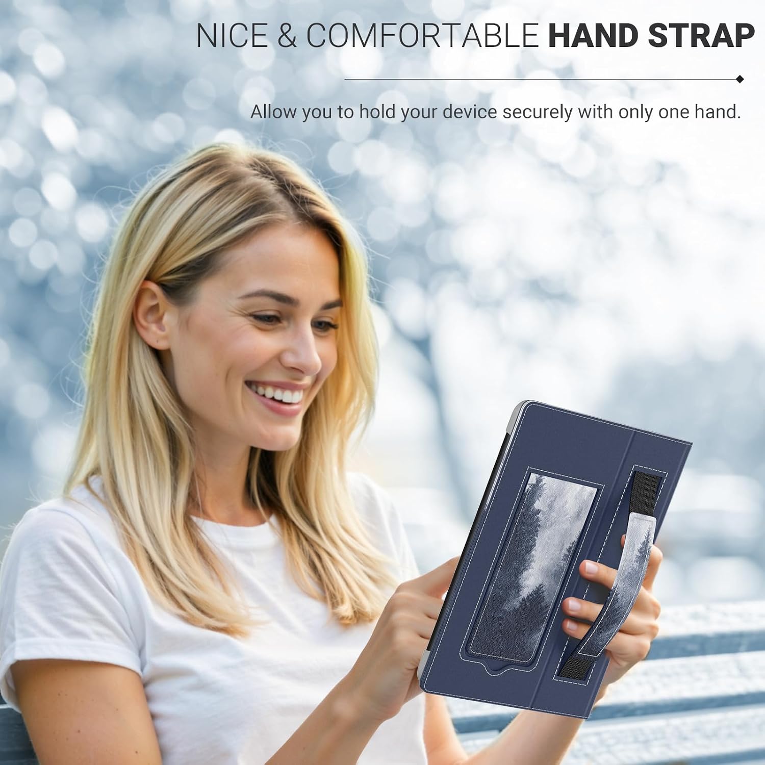 FUNDA UNIVERSAL PARA TABLETS Y EREADERS MOKO 6.8-7 PULGADAS GRIS BOSQUE - 2