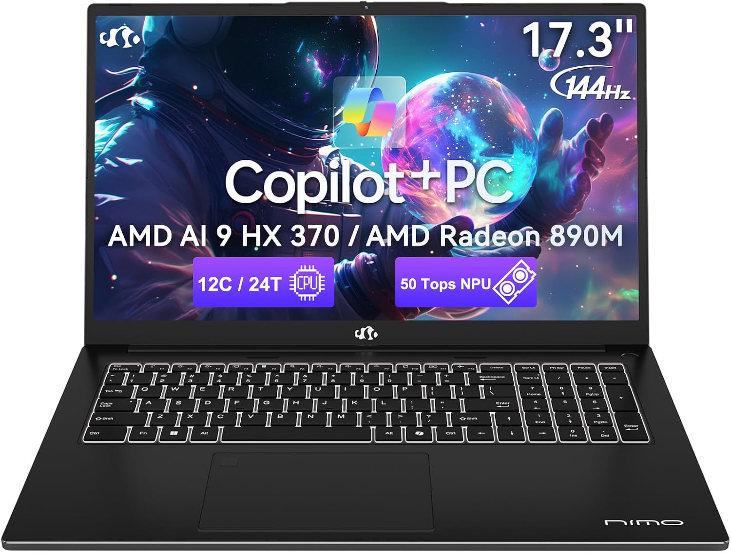 LAPTOP NIMO 17.3 AI COPILOT+ RYZEN 9 HX 370 32GB DDR5 1TB SSD - 1