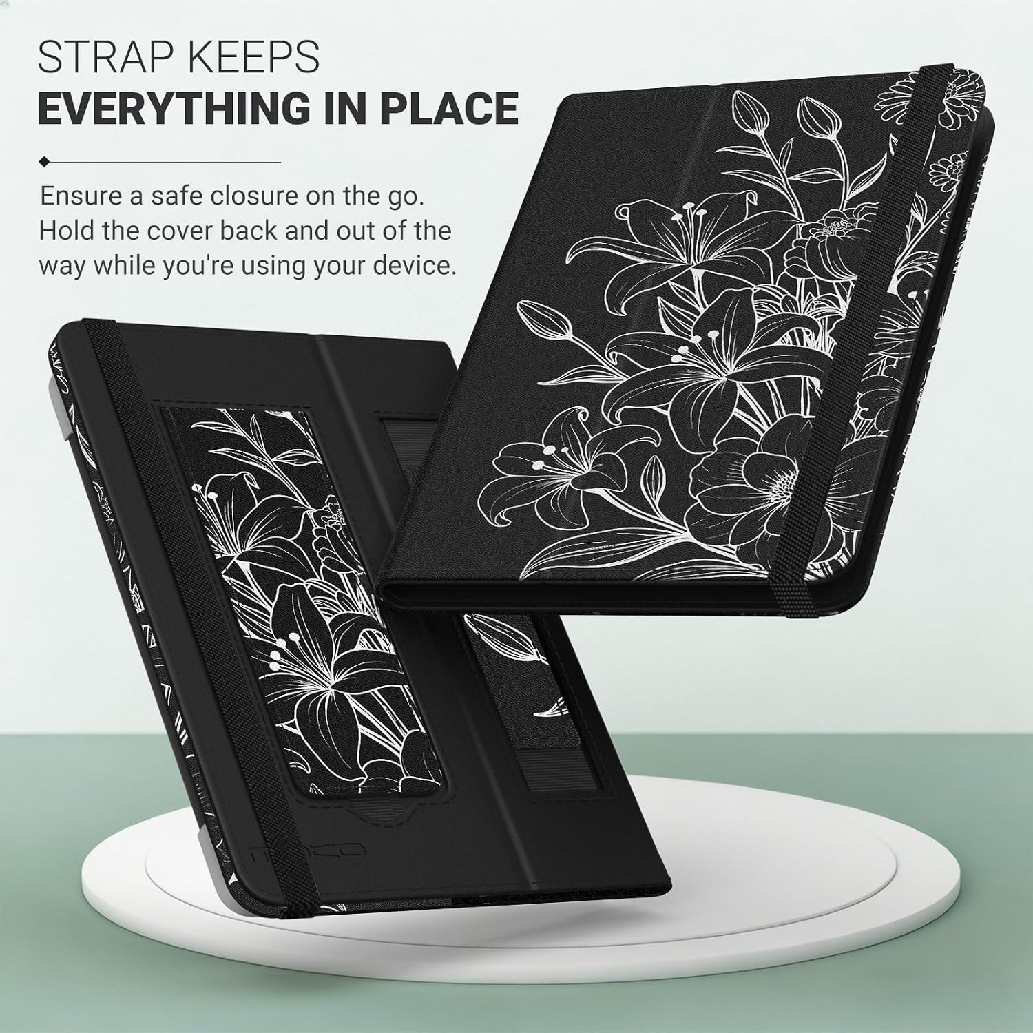 FUNDA UNIVERSAL MOKO PARA KINDLE Y TABLETS DE 6 PULGADAS DISEÑO FLOR - 5