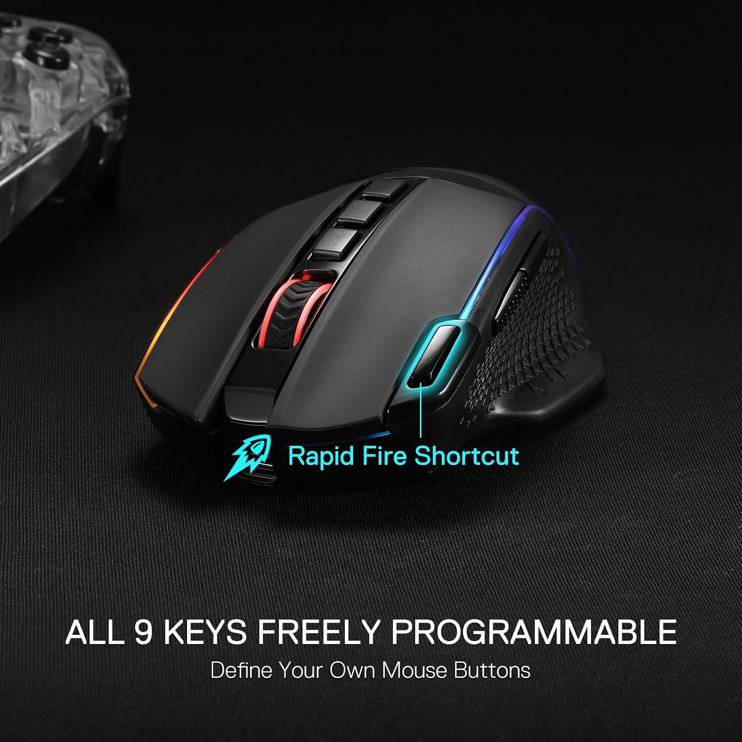 MOUSE GAMER REDRAGON M991 INALÁMBRICO RGB 26000 DPI 3 MODOS - 4