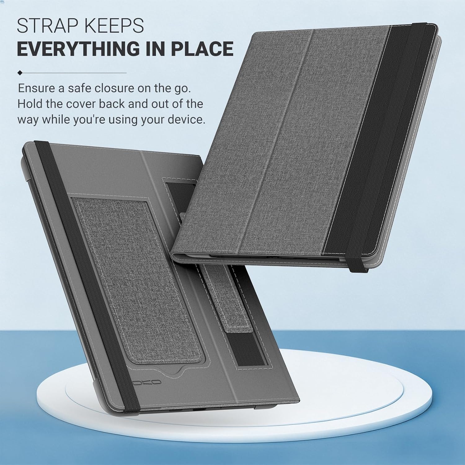 FUNDA UNIVERSAL MOKO PARA EREADERS Y TABLETS 6.8-7 PULGADAS PAPERWHITE GRIS Y NEGRO - 5