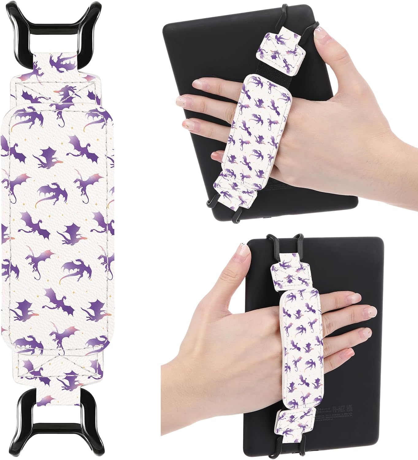 SOPORTE DE MANO BERIREXRION PARA KINDLE Y E-READERS 6-7.5 PULGADAS DISEÑO DRAGÓN MORADO - 1