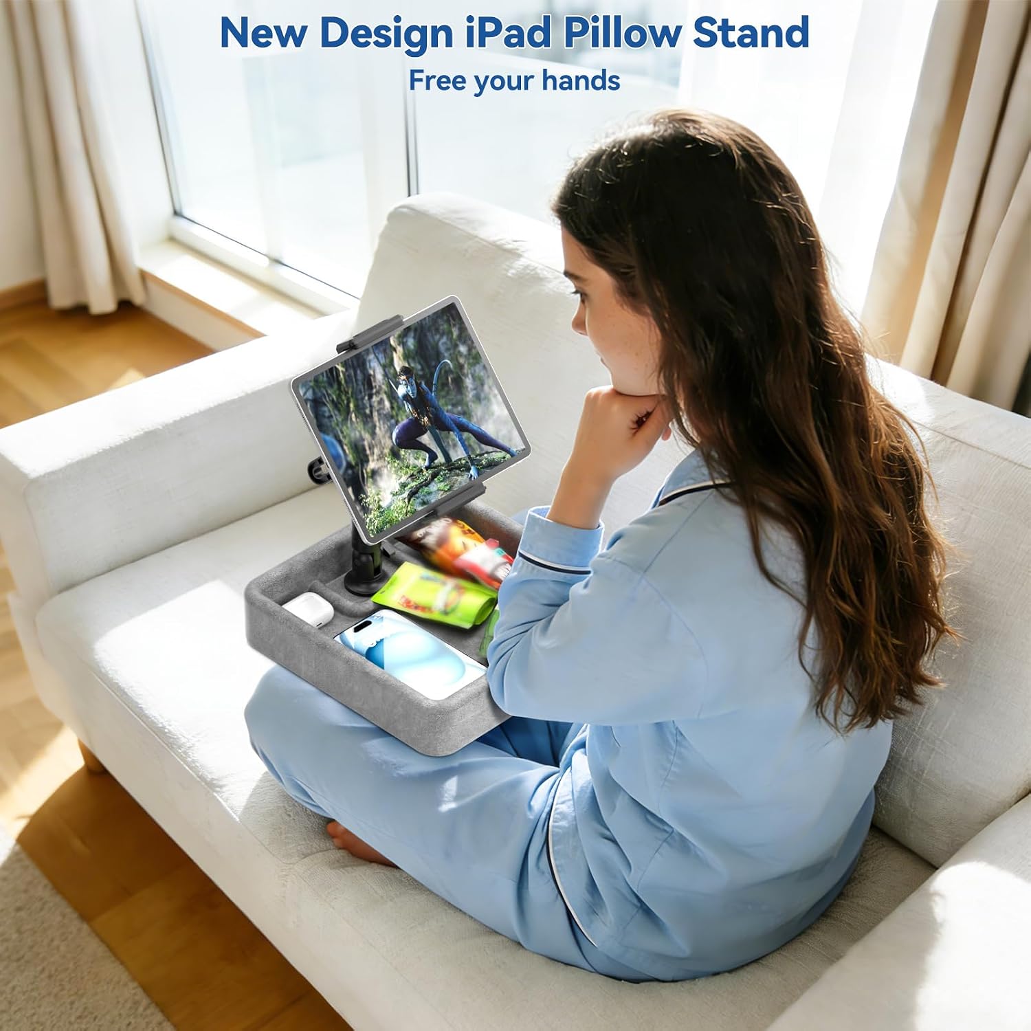SOPORTE PARA TABLET KDD TABLET PILLOW STAND AJUSTABLE MULTIÁNGULO PARA CAMA Y ESCRITORIO - 2