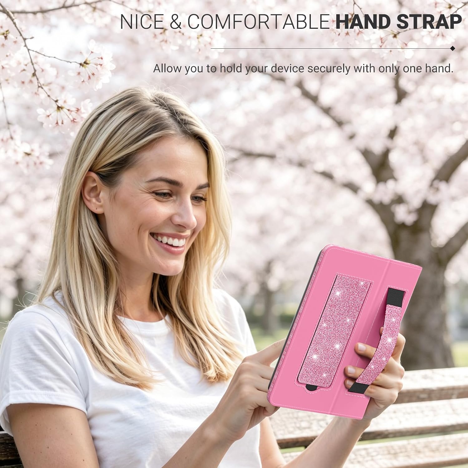 FUNDA UNIVERSAL PARA TABLETS Y EREADERS 6 PULGADAS MOKO ROSA BRILLANTE - 4