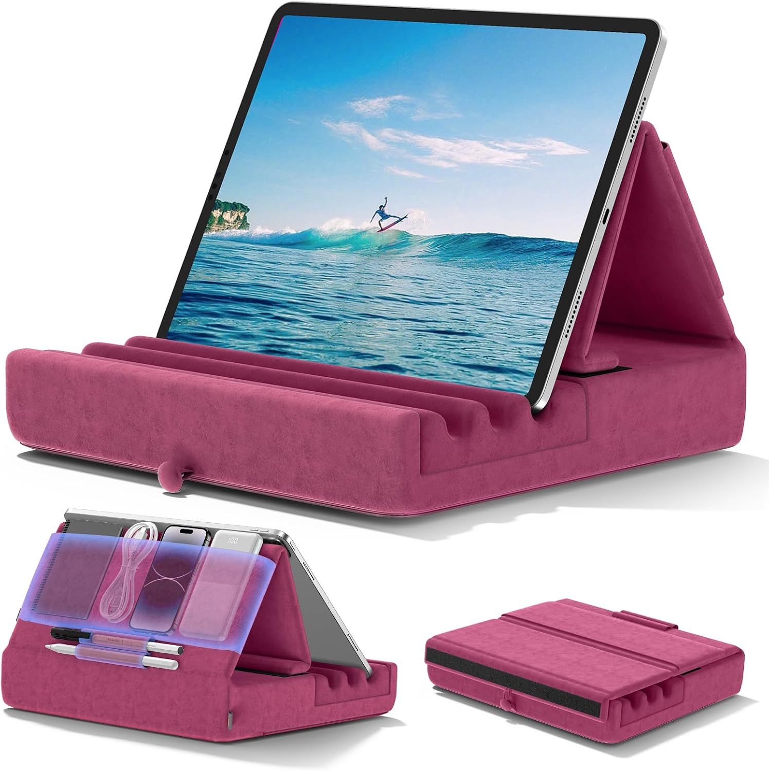 SOPORTE PARA TABLET KDD PILLOW HOLDER PLEGABLE PARA CAMA Y ESCRITORIO - 1