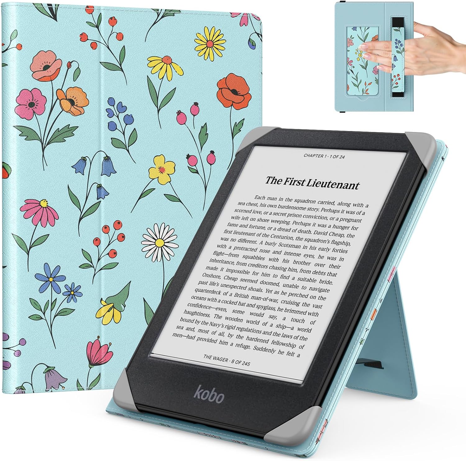 FUNDA UNIVERSAL PARA EREADERS Y TABLETS 6.8-7 PULGADAS MOKO AZUL - 1