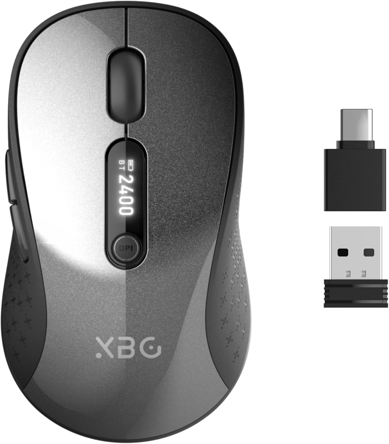 MOUSE INALÁMBRICO XBG B15PRO TRI-MODE CON PANTALLA LED PARA LAPTOP - 1