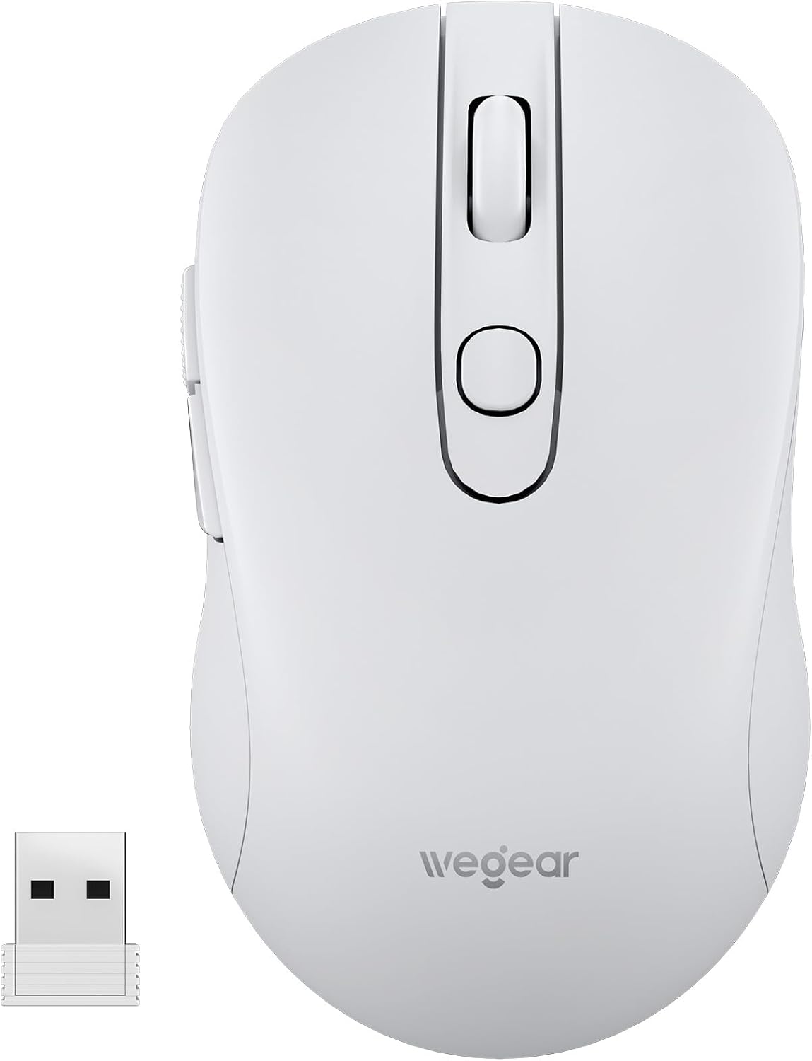 MOUSE INALÁMBRICO WEGEAR USB BLANCO 2.4GHZ - 1