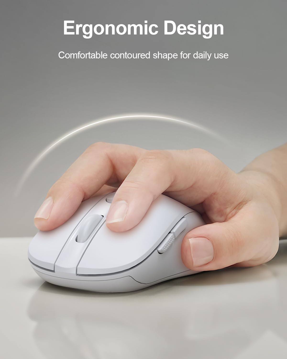 MOUSE INALÁMBRICO WEGEAR USB BLANCO 2.4GHZ - 5