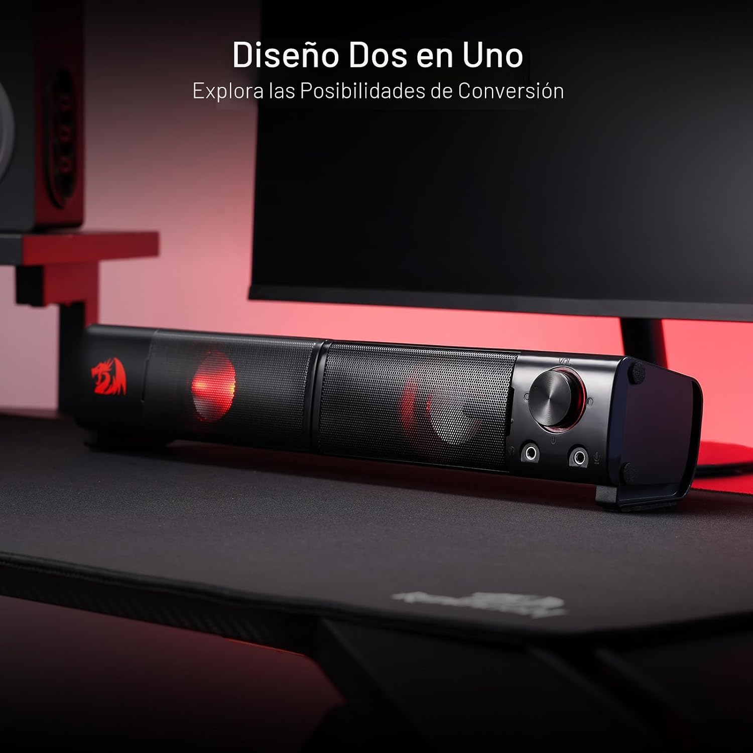 PARLANTES REDRAGON GS550 PC GAMING 2.0 NEGRO - 5